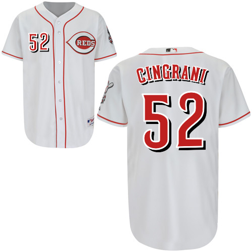 Tony Cingrani #52 Youth Baseball Jersey-Cincinnati Reds Authentic Home White Cool Base MLB Jersey